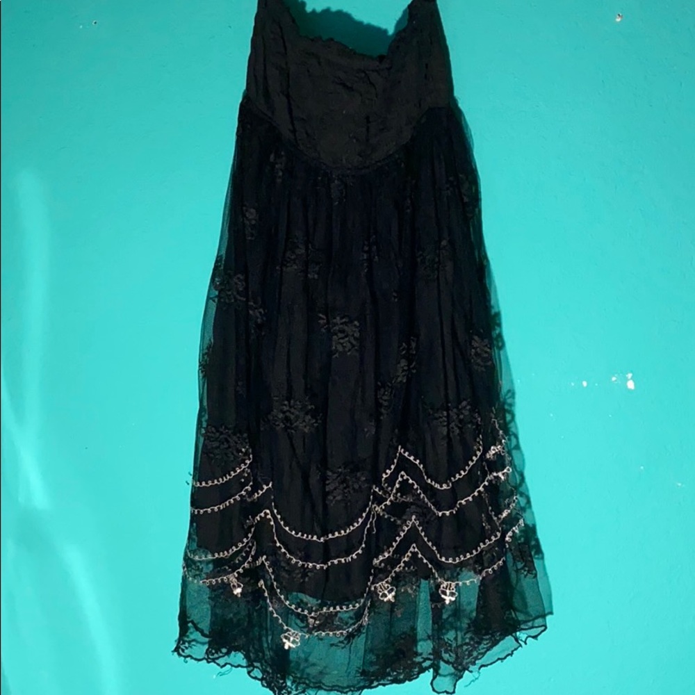 Strapless Black and white dress